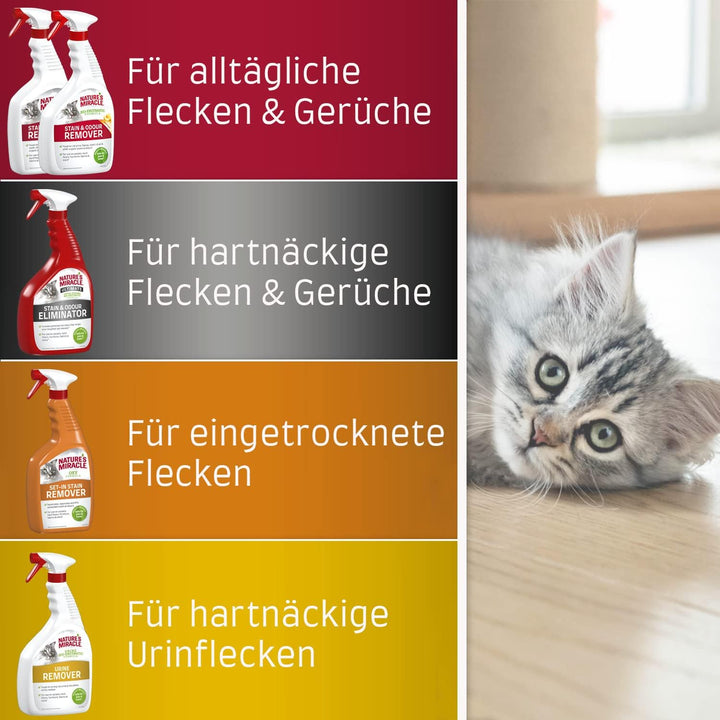Nature’s Miracle Katzenurin Flecken- & Geruchsentferner - Enzymreiniger für Urinflecken und gelbe Rü