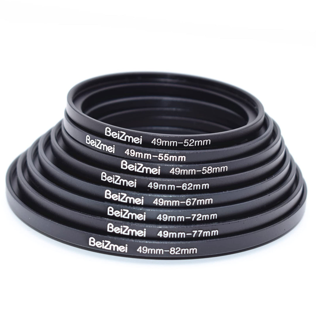 8Stück Kamera Objektiv Filter Ring Kompatibel für 49mm Kamera Objektiv,49-52/49-55/49-58/49-62/49-67