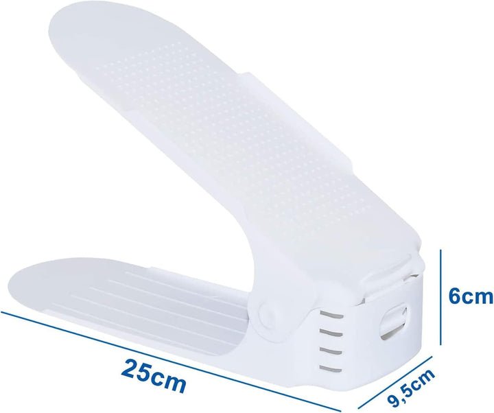 Froadp 30 Stück Einstellbare Schuhorganizer aus PP-Material rutschfest Schuhstapler mit 3 Höhenverst