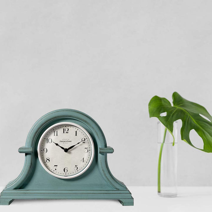 Presentime & Co. Vintage Farmhouse Kaminuhr Serie, Napoleon Schreibtisch & Regal Uhr, 33 x 25,4 cm,