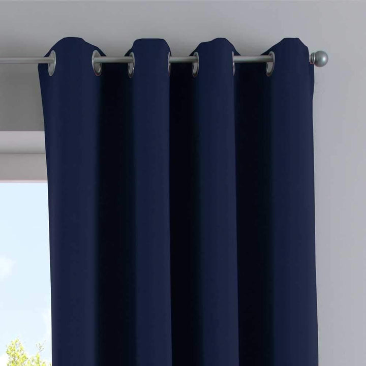Gardinenbox Vorhänge Blickdicht »Newyork« Blau HxB 225x295 cm 2er-Pack Thermo-Gardinen Verdunkelungs