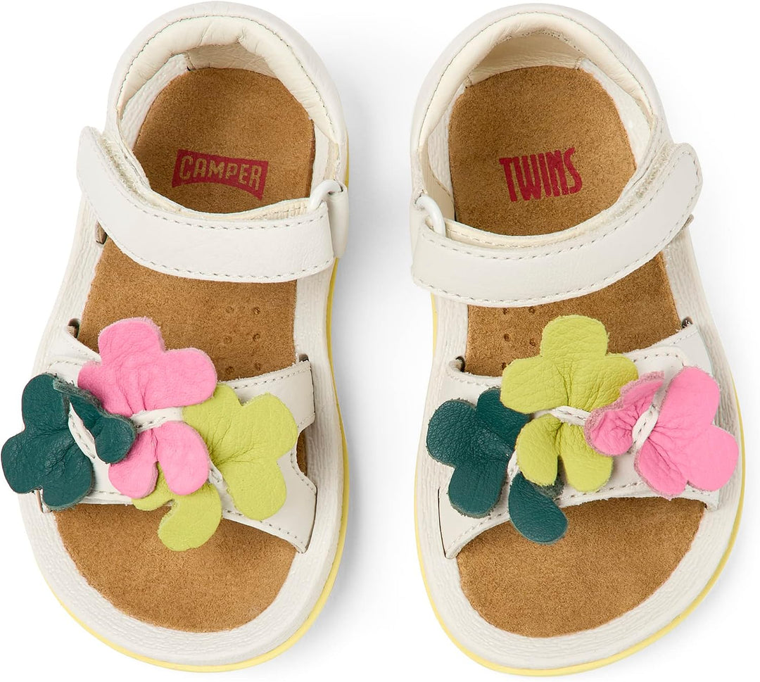 Camper Baby - Mädchen Bicho K800523Flat Sandal 21 EU Weiss 001 Tws, 21 EU Weiss 001 Tws