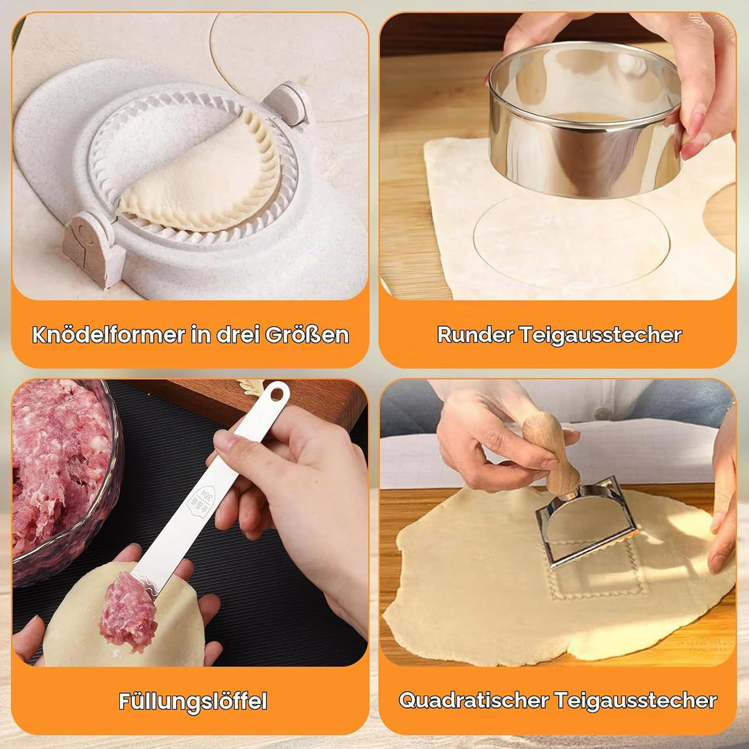 Dumpling Maker Set, 9-teilig Ravioli Former, Teigtaschenformer für Dumpling Ravioli Machen