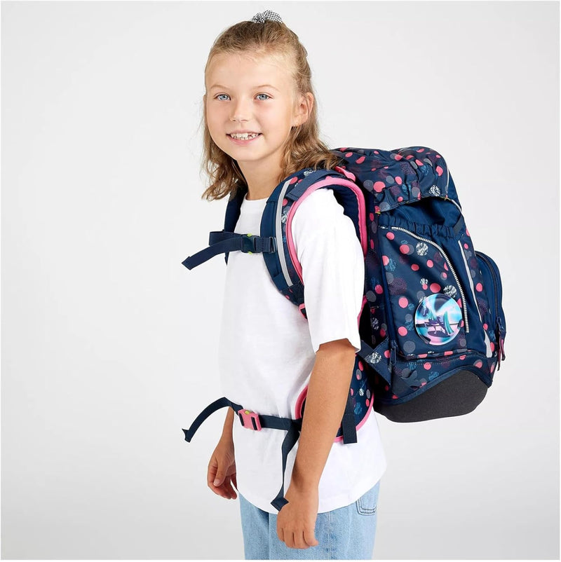 ergobag Pack Reflex Glow - Schulrucksack Set 6tlg. PhantBärsiewelt - Lila Einheitsgrösse