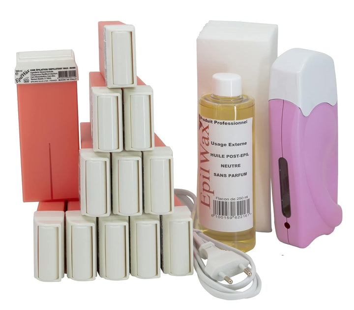 EpilWax - Komplettes Solo-Epilationsset mit: 1 Wachswärmer für die professionelle Haarentfernung - 1