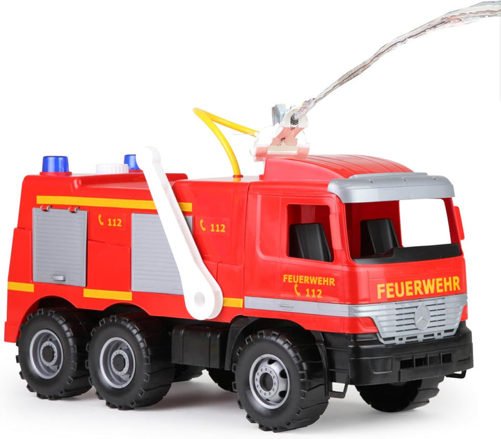 Lena 02058 - Starke Riesen Feuerwehr Mercedes Benz Actros, ca. 65 cm,grosses Feuerwehrauto mit 3 Ach