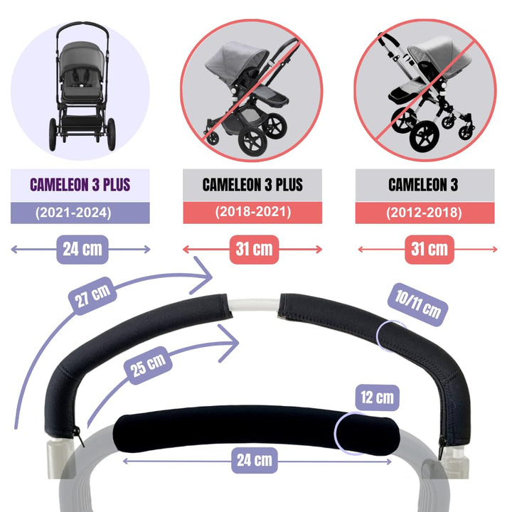 PROTEC TIF | Neopren Hüllen Set kompatibel mit Bugaboo Cameleon 3 Plus (2021-2023) | Um über die Ori