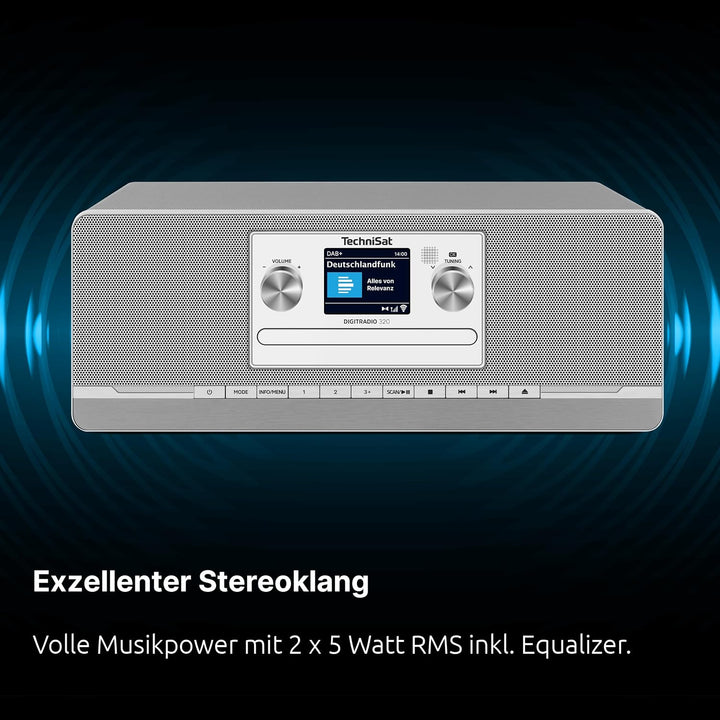 TechniSat DIGITRADIO 320 – Stereo Digitalradio, Kompaktanlage, DAB+ &amp; UKW Silber DIGITRADIO 320, Sil