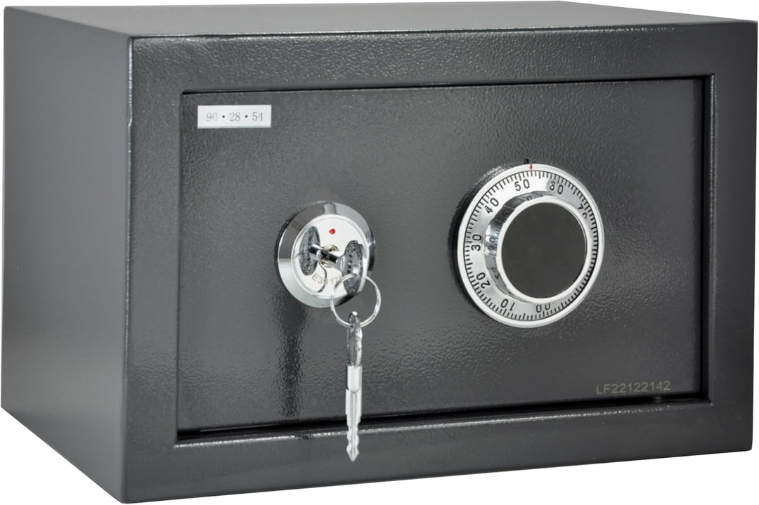 Tresor Möbeltresor Safe Mechanisches Kombinationsschloss + Doppelbartschloss Schranksafe Geldschrank
