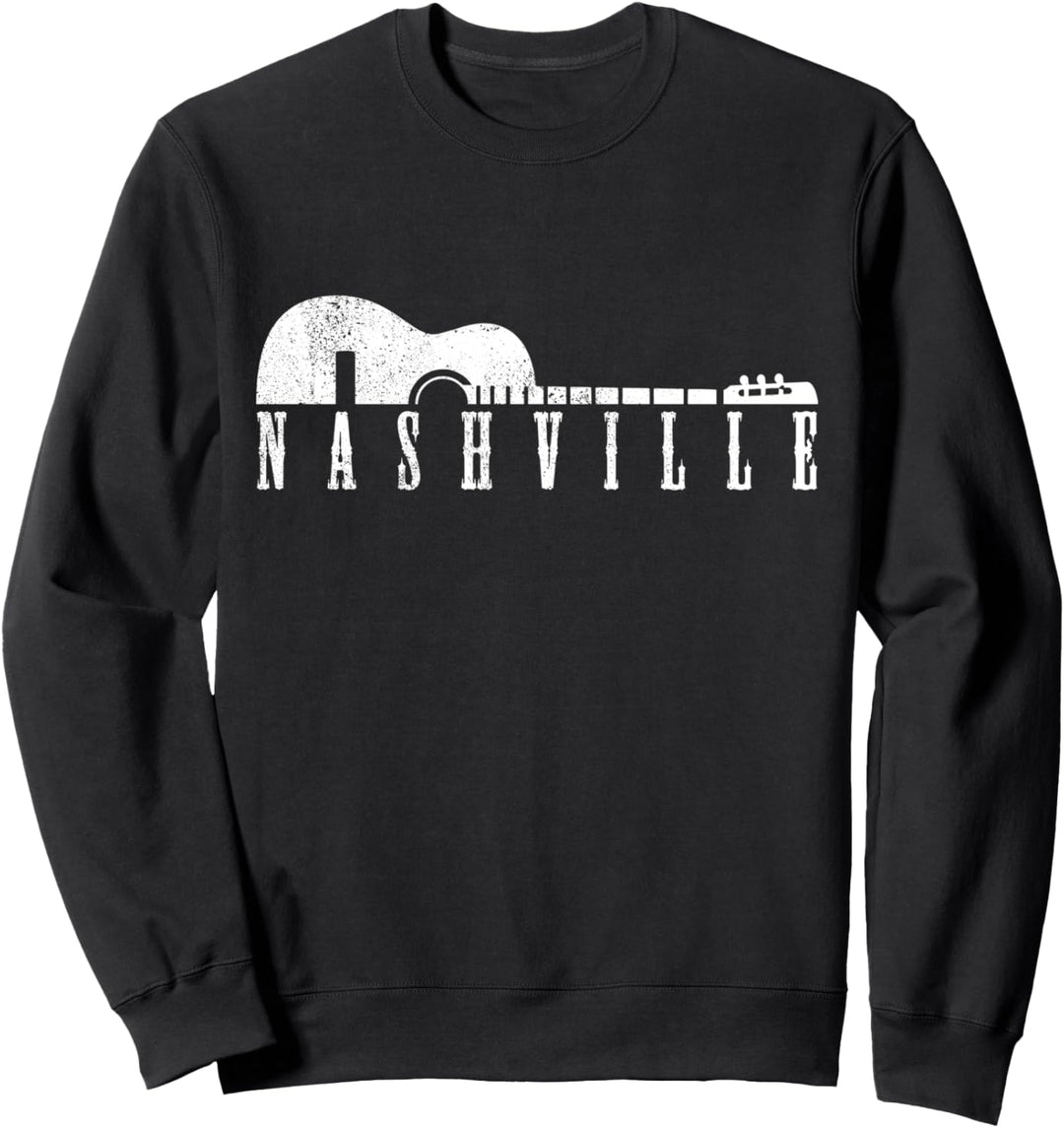 Nashville Gitarre Country Musik Music City USA Souvenir Sweatshirt