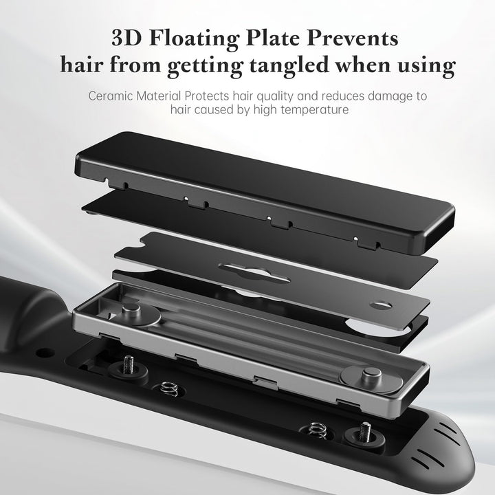 Mini Glätteisen Kabellos mit 5000mAh, 2 in 1 Glätteisen Locken und Glätten, 175°C-215°C 3 Einstellba