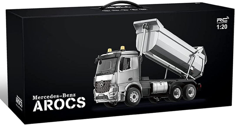 s-idee® E590-003 Mercedes Arocs Rc Dump Truck Metall Kipper 1:20 LKW 10 Kanal Kipplader Double E CAD