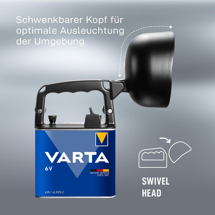 Varta 4 Watt LED Work Light (inkl. High Energy 6 Volt Batterie Arbeitsleuchte Taschenlampe Flashligh
