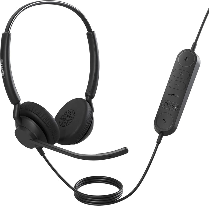 Jabra Engage 40 kabelgebundenes Stereo-Headset mit Inline Anrufsteuerung, geräuschunterdrückender 2-