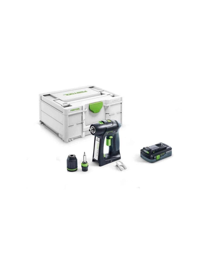 Festool Akku-Bohrschrauber C 18-Basic-4,0 | 18 V, 2 Gänge, CENTROTEC, FastFix | inkl. 4,0-Ah-Akku, W