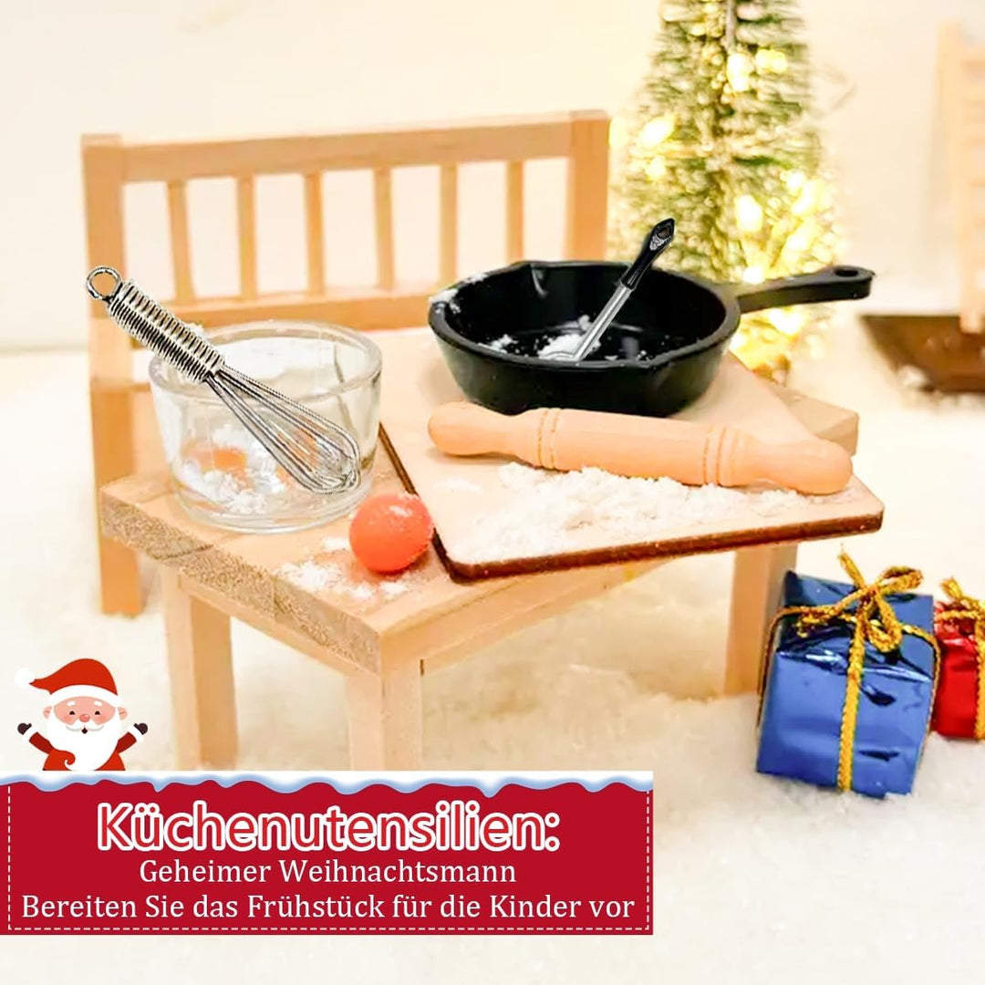 Wichteltür Set - 46PCS Wichtel Zubehör mit Licht, Wichtel Zubehör Baustelle, Wichteltür Komplettset