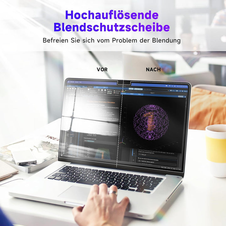 IPROKKO 2 Pack Blaulichtfilter Displayschutzfolie für MacBook Pro 16 Zoll (2024-2021, M4/M3/M2/M1) B