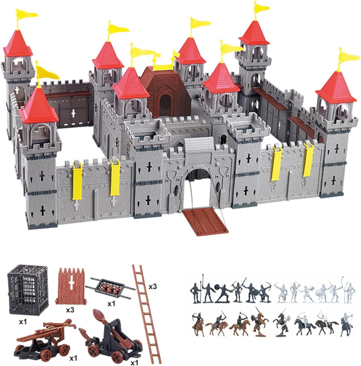 TikTakToo Coole, kleine Ritterburg mit Spielfiguren Königreich Burg Schloss DIY (gross), gross