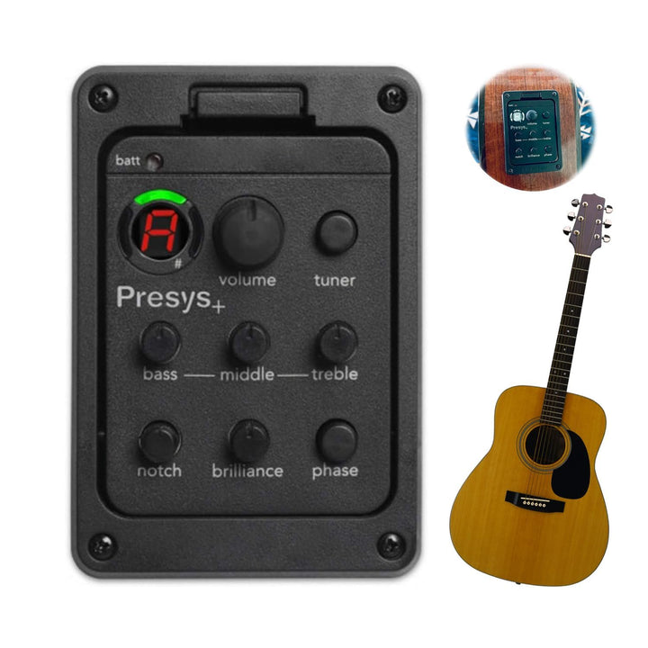 Nicoone 3-Band-Gitarrenvorverstärker Equalizer für Akustikgitarren-Equalizer Eine Bord des Preamp-Pi