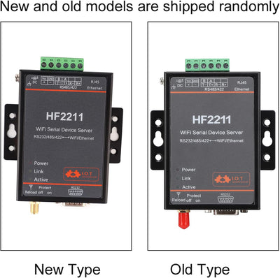 Fafeicy HF2211 Serieller Port-Server, RS232/485/422 zu WIFI & Ethernet Serial Server Modul Serial Po