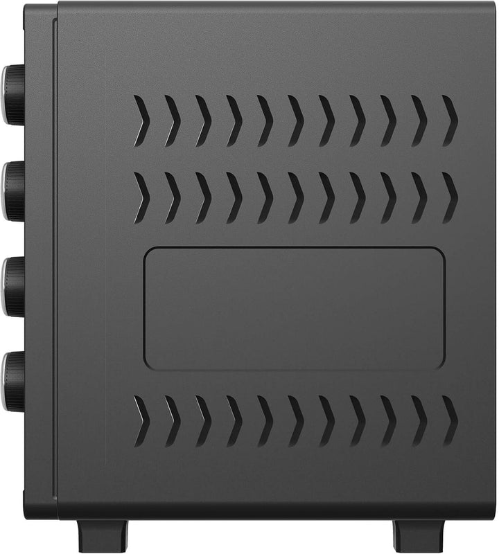 TurboTronic Minibackofen mit Umluft 35l schwarz 1600W, Mini Backofen mit 2 Backblechen, Timer, Pizza