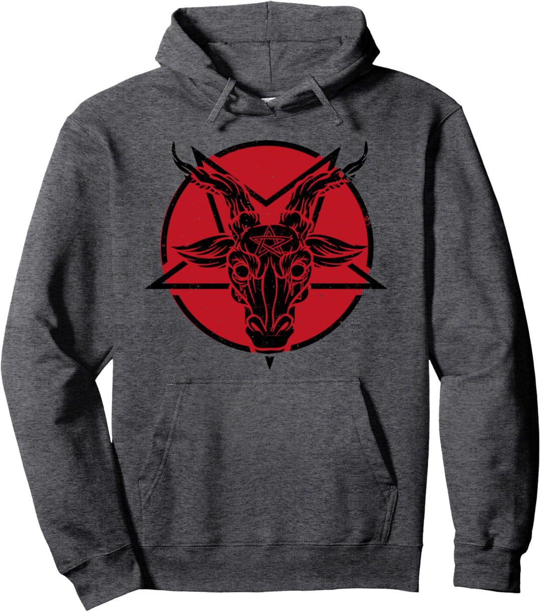 Baphomet Satanic Goat Satan Devil Okkulte Goth-grafik Pullover Hoodie