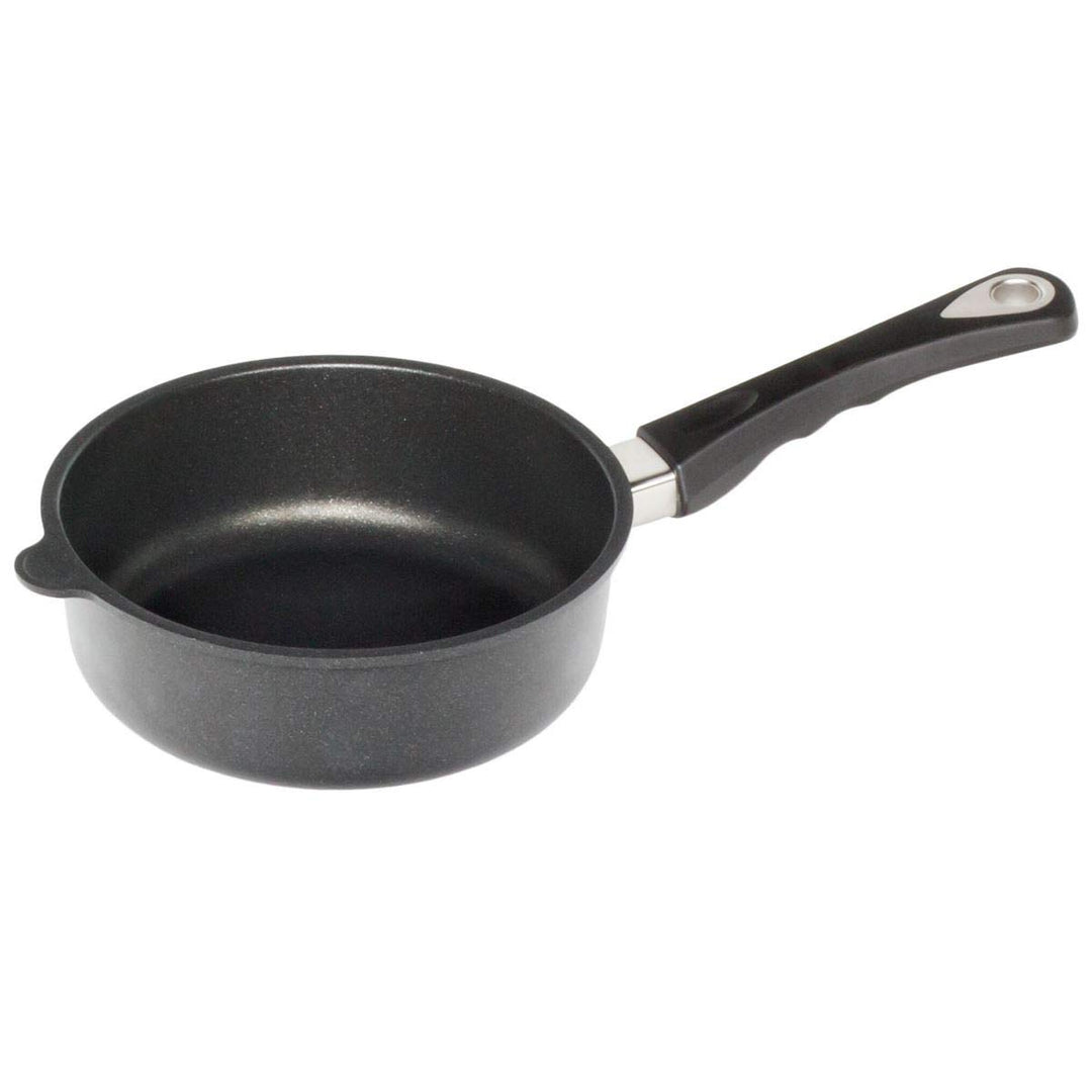AMT Gastroguss Bratpfanne, 20 cm Ø, 7 cm hoch, Schmorpfanne, fester Stiel, nicht induktionsgeeignet,