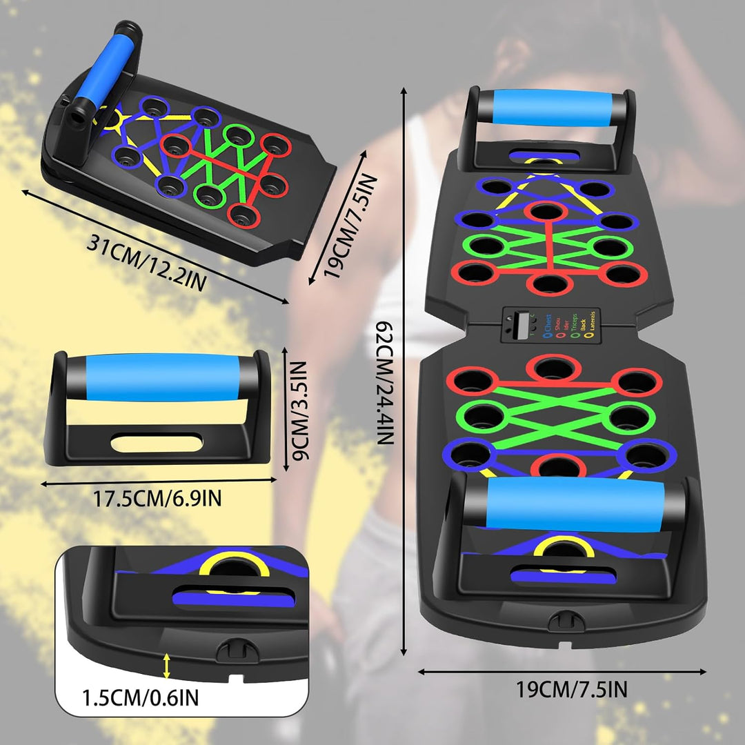 Push Up Board, 26-in-1 Multifunktions-Liegestützbrett Übungsgerät für den Heimgebrauch, System Fitne