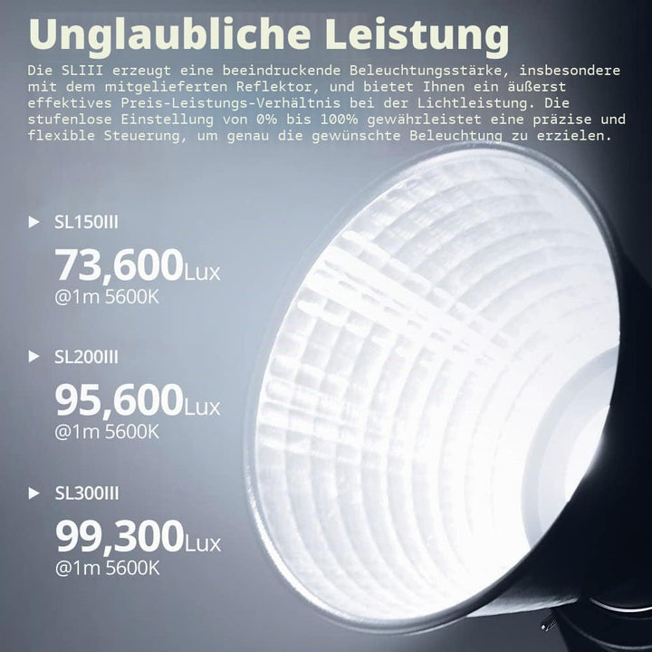 Godox SL150III SL150WIII LED Videoleuchte 160W Tageslicht Ausgewogen 5600K 2.4G Wireless X System CR