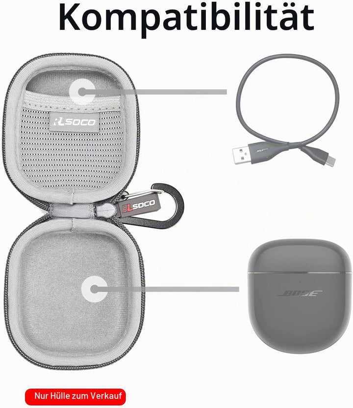 RLSOCO Tasche für Bose QuietComfort Ultra/QuietComfort Ultra 2. Gen/Earbuds II/Earbuds 2 kabellose E