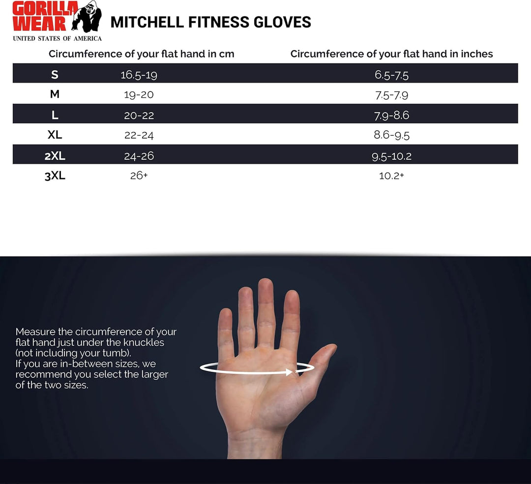 Gorilla Wear - Mitchell Training Gloves - Schwarz/Rot - Bodybuilding und Fitness Accessoires für Dam