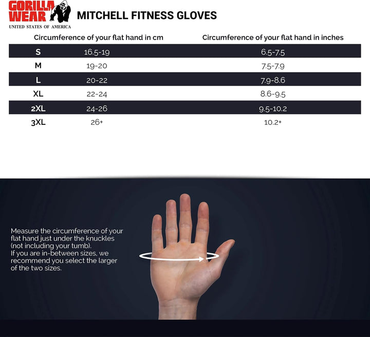 Gorilla Wear - Mitchell Training Gloves - Schwarz/Rot - Bodybuilding und Fitness Accessoires für Dam