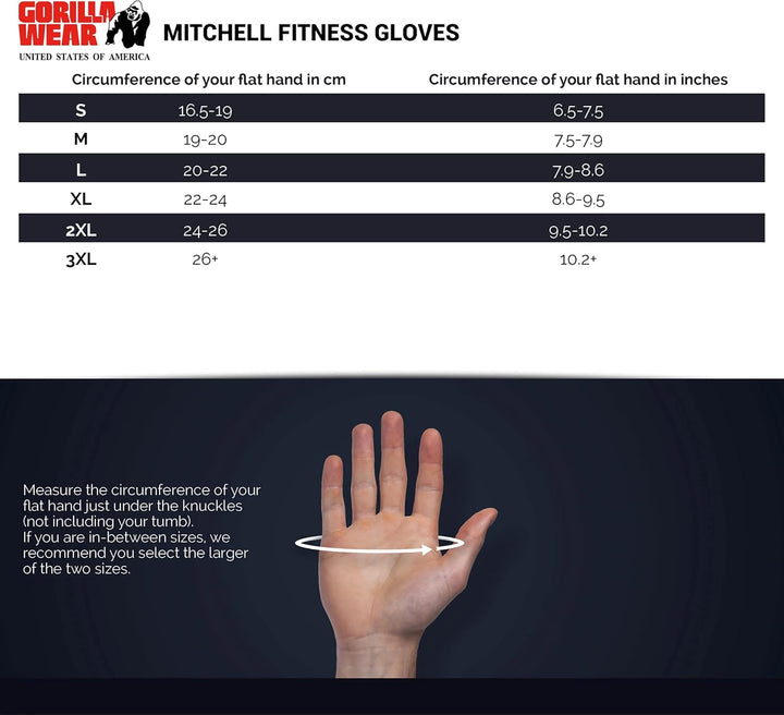 Gorilla Wear - Mitchell Training Gloves - Schwarz/Blau - Bodybuilding und Fitness Accessoires für Da
