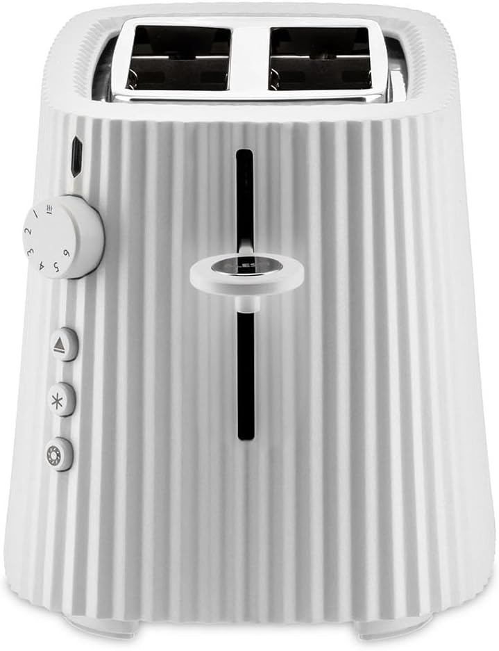 Alessi Plissé MDL08 W - Design Toaster, Sechs Stufen der Vergoldung, aus Thermoplastischem Harz, Eur