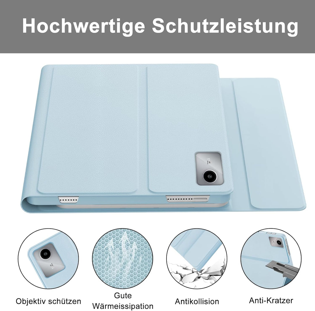 Tastatur Hülle für Lenovo Tab M11 11 Zoll 2024, QWERTZ Deutsches Tastatur mit Magnetisch Abnehmbarer