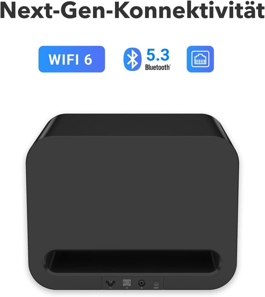 WiiM Sub Pro – 8" 250 W Kabelloser Smart Subwoofer | AI RoomFit™ Kalibrierung | Wi-Fi 6 & Bluetooth