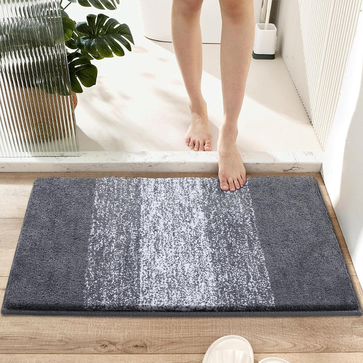 Weich Gross Badematten 80 x 120 cm, Badezimmerteppich Badteppich rutschfeste Wasserabsorbierend Badv