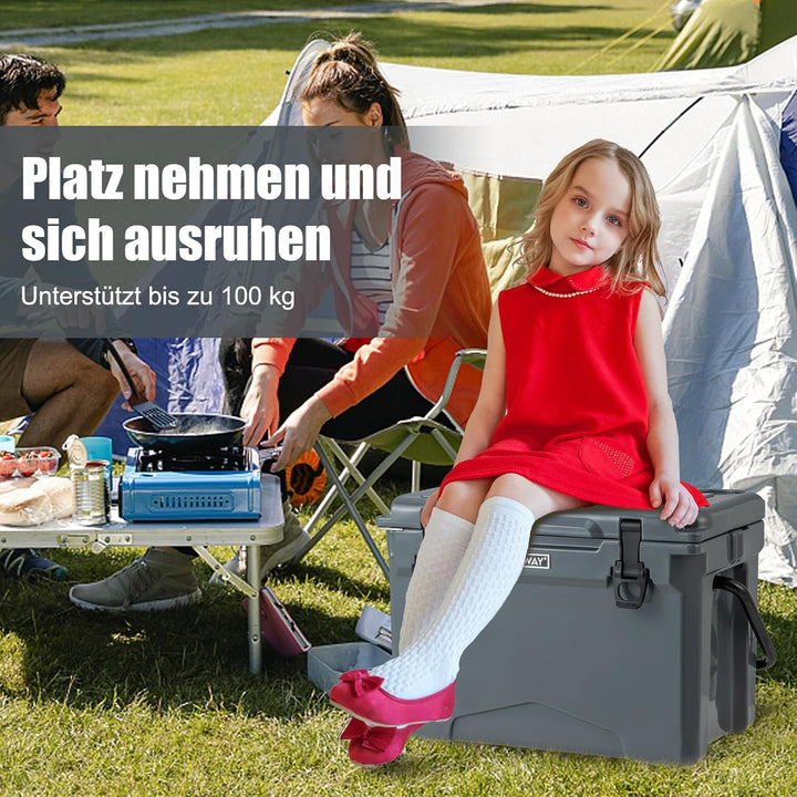 COSTWAY 21L Isolierbox Kühlbox tragbar, Wärmebehälter mit Flaschenöffner und Griff, Thermobox Speise