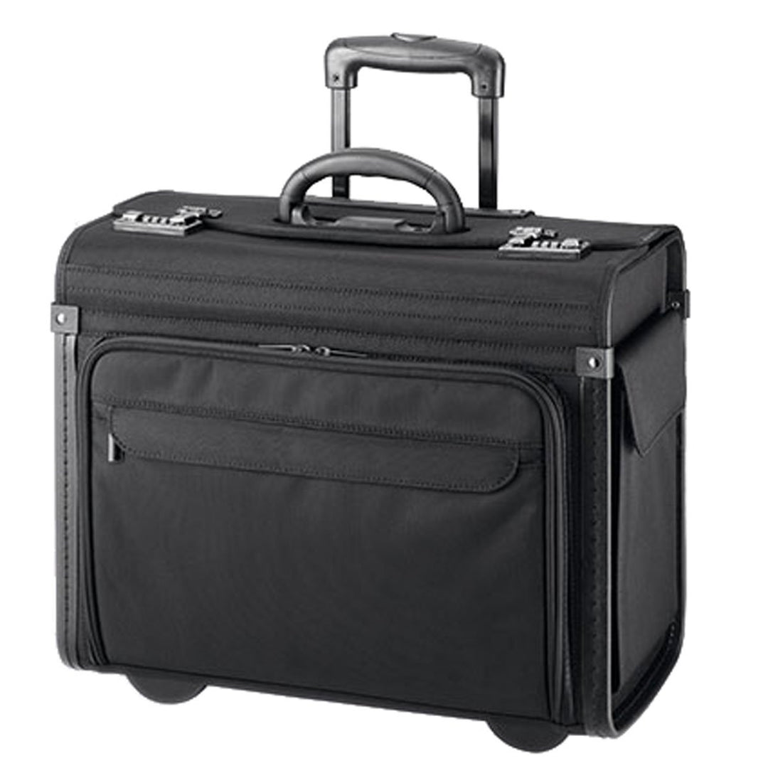 Bowatex Pilotenkoffer Trolley Aktenkoffer Polyester Schwarz 46 cm