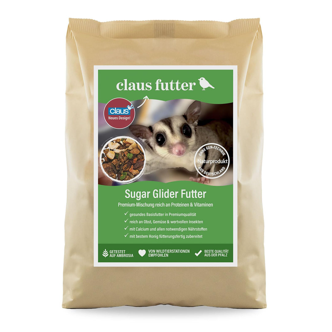 Claus Sugar Glider Food | 750 g | Alleinfutter für Sugar Glider | Mit ausgewogenen Proteinen, Vitami