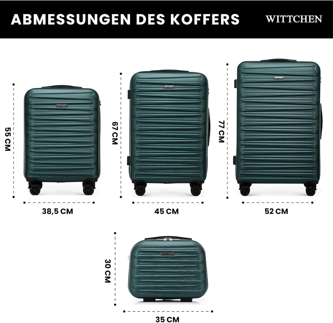 WITTCHEN Skyspeed Line Reisekoffer 4er Koffer-Set Rollkoffer Trolley Handgepäck Gepäck Reisekofferse