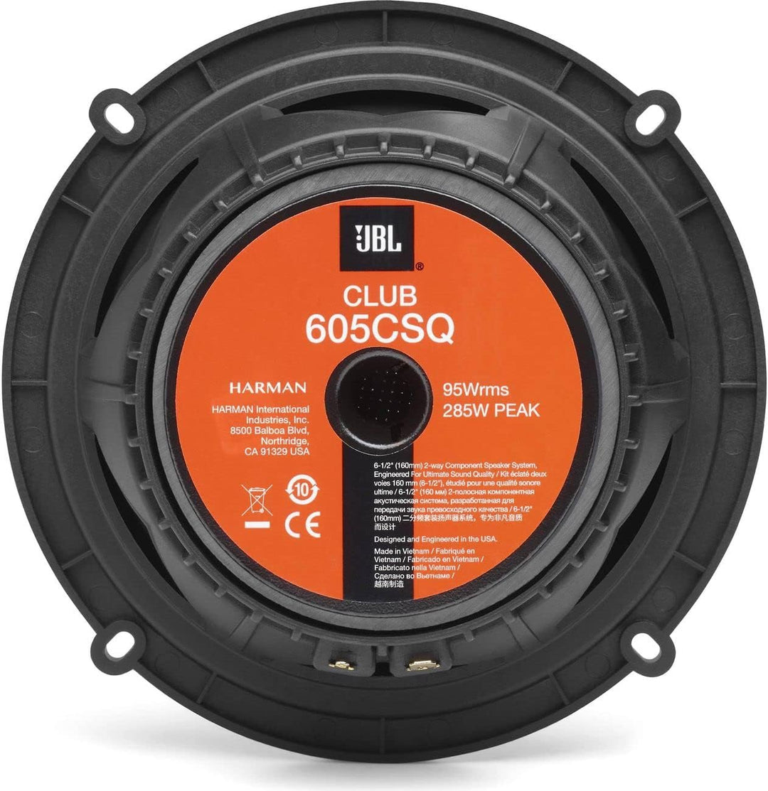 JBL Club 605CSQ 2-Wege KFZ Soundsystem - 285 Watt Komponenten Auto Lautsprecher Boxen Set mit 160mm