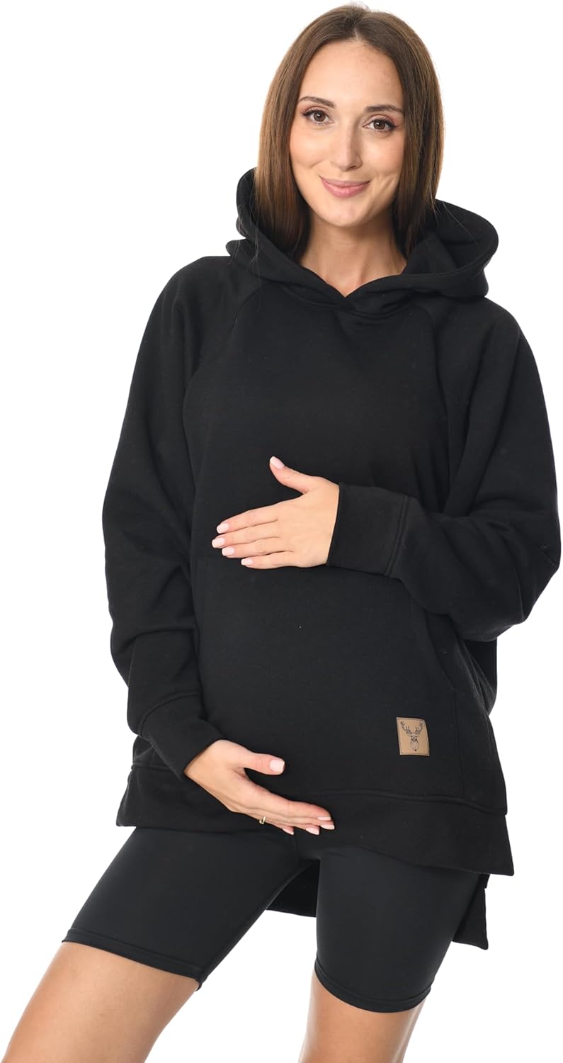 MijaCulture Umstandsmode 2in1 Stillpullover & Umstandspullover Stilltop Stillpulli Stella M014 L-XL