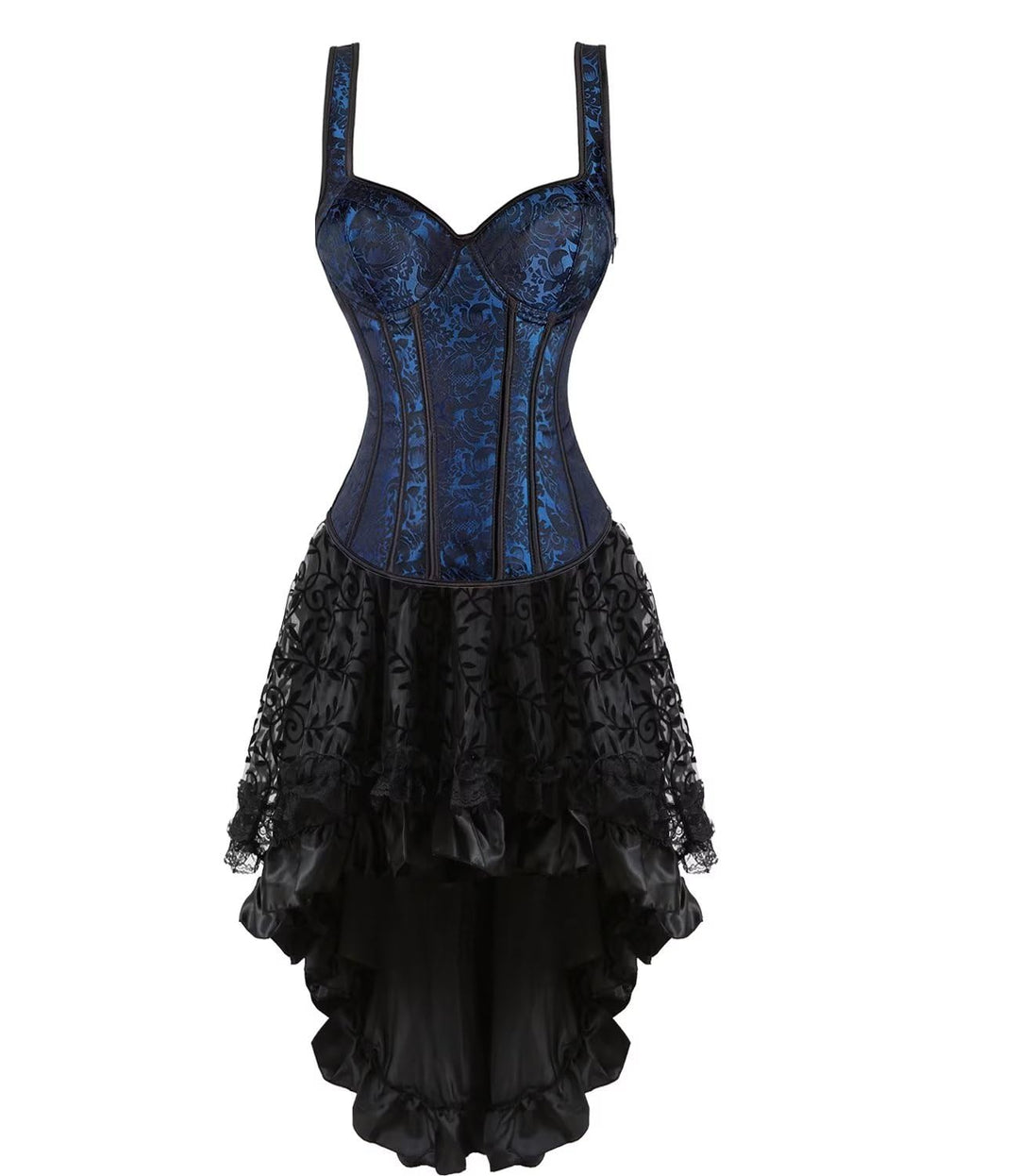 jutrisujo korsett Corsagenkleid rock kleid corsage korsage schwarz damen vollbrust bustier gothic bu
