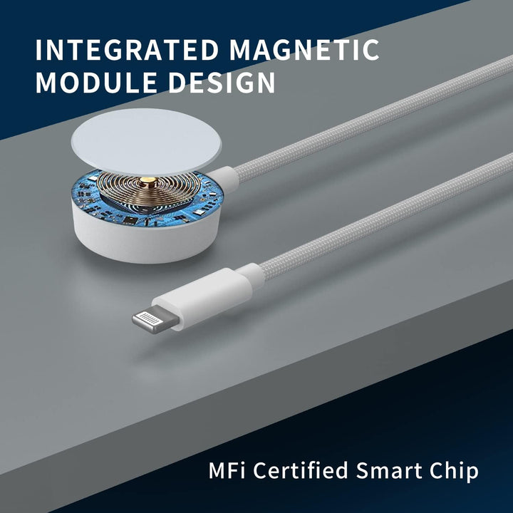 2023 Upgraded PEAPOLET Schnellladegerät 2 in 1 Apple Watch ladekabel【Apple MFi Certified】 Ladegerät