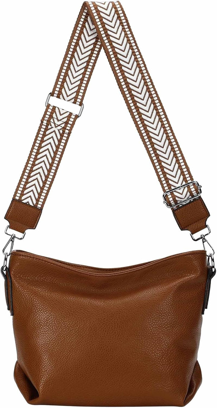 ITALYSHOP24 OBC DAMEN TASCHE Shopper Umhängetasche Schultertasche CrossOver Crossbody Beuteltasche H