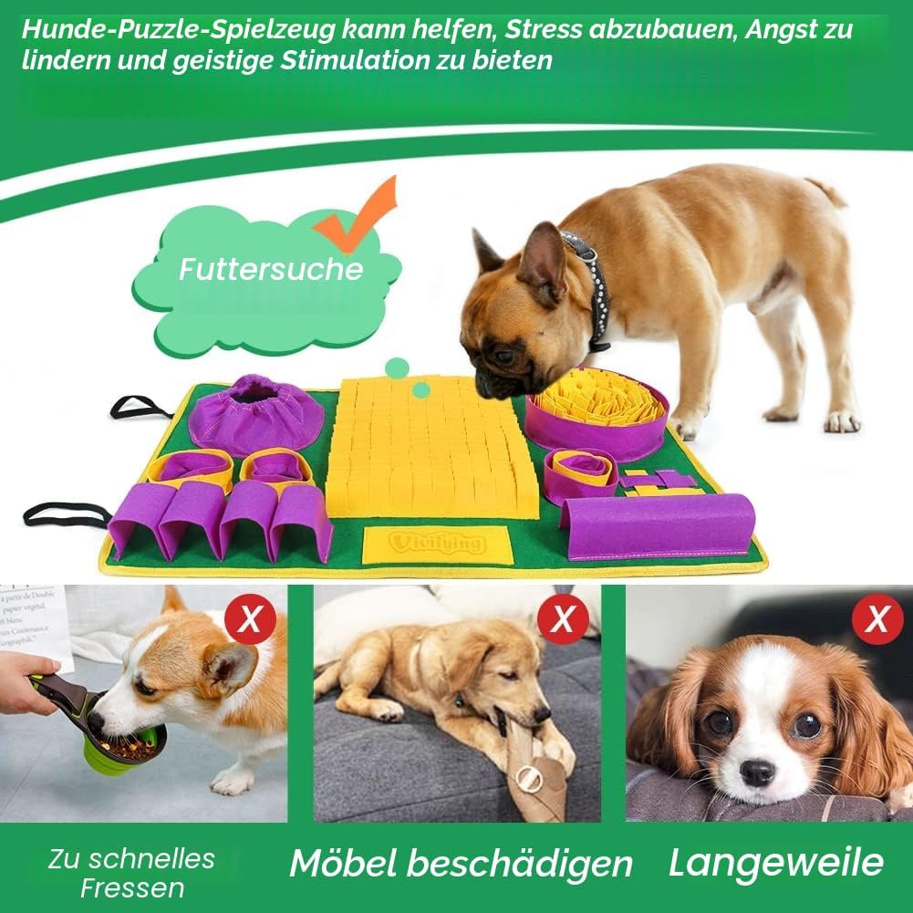 Vivifying Schnüffelmatte für Hunde, interaktives Fütterungsspiel gegen Langeweile und geistige Stimu