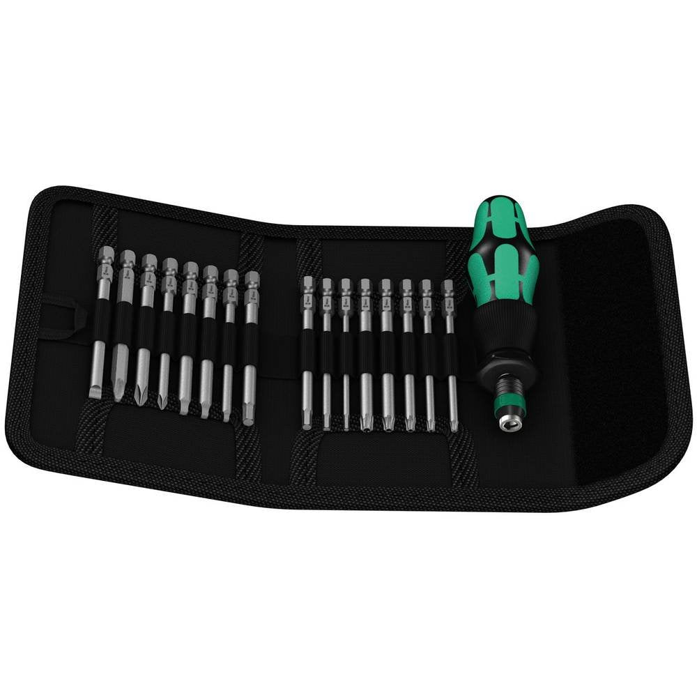Wera 05051042001 Kraftform Kompakt 60, Handhalter mit Bit-Sortiment, Imperial, 17-teilig, Stück, Far