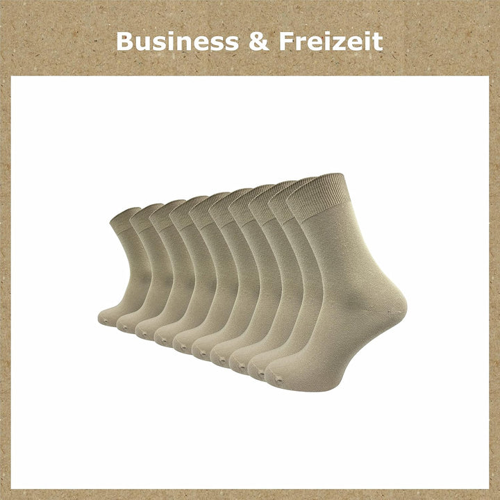 GAWILO Socken aus 100% Baumwolle (10 Paar) | Ohne drückende Naht, mit venenfreundlichem Komfortbund