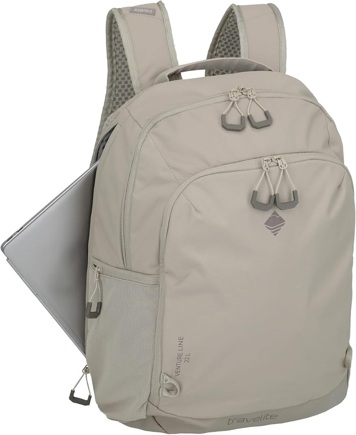 Travelite Rucksack VENTURE LINE M, 31x44,5x17 cm, 22 L, robustes Nylon, Laptopfach 15,6 Zoll, Trolle